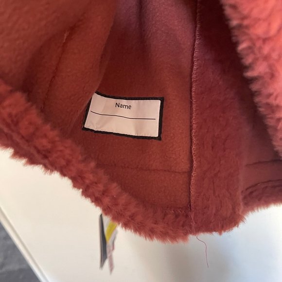 Reebok Girls Faux Fur Jacket Terra Cotta Full Zip Front SZ Large 14/16 NWT A5 - Picture 5 of 8